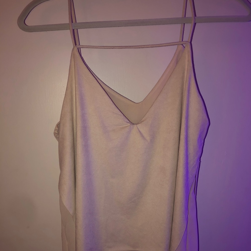 Two tone fabric tank top